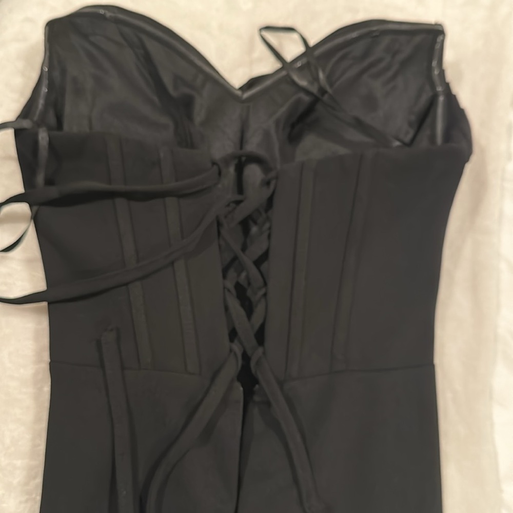 Black long corset dress - Picture 5 of 7